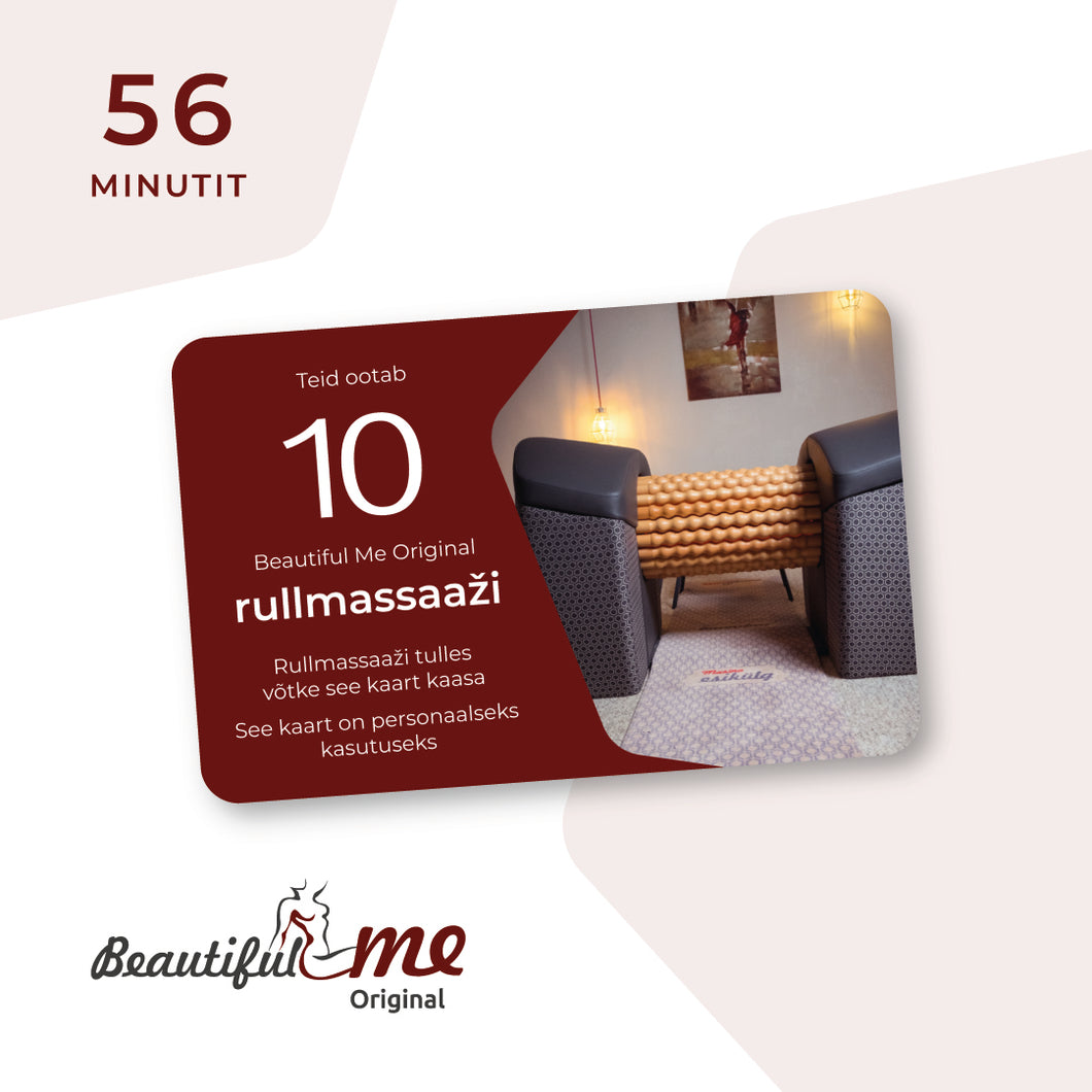 Rullmassaaži 10-korra kaart (10x56min) (E-KIRJAGA)