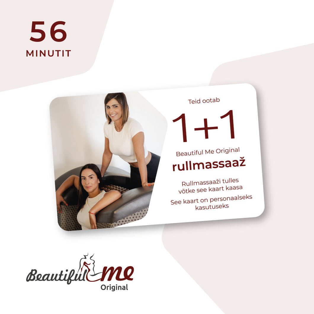 Rullmassaaž kahele kinkekaart (2x56min) (E-KIRJAGA)
