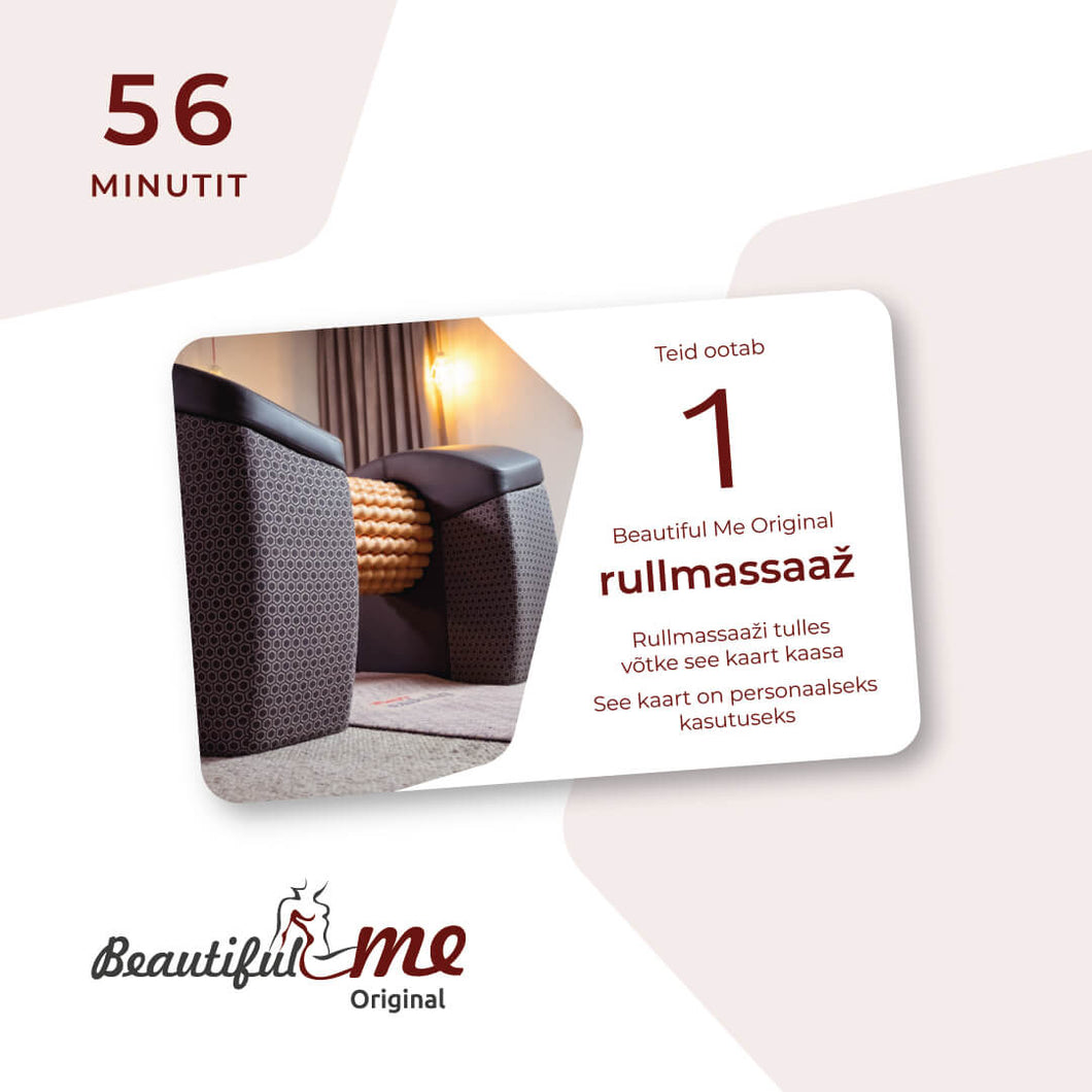 Rullmassaaži 1-korra kinkekaart (56min) (E-KIRJAGA)