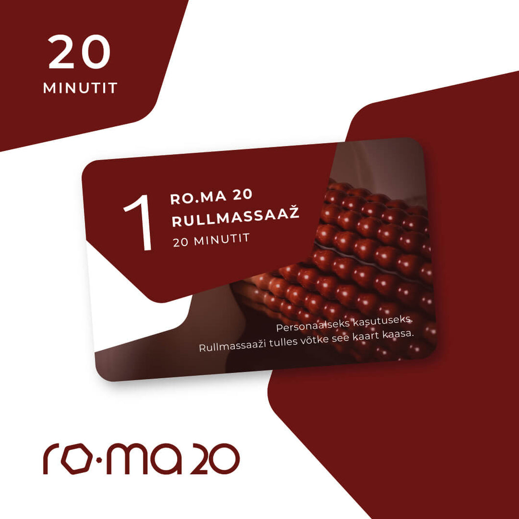 RO·MA 1-korra kinkekaart (20min) (E-KIRJAGA)